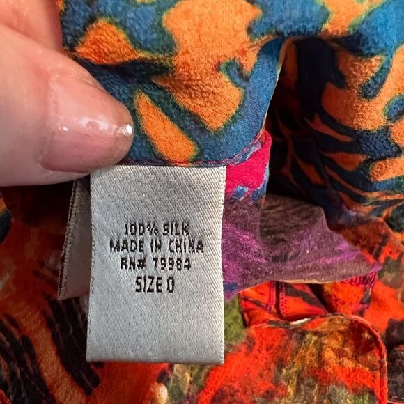 Chicos  ||  multi colored. 100% silk blouse - Picture 5 of 11